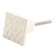 Cream Hammered Square Metal Knobs